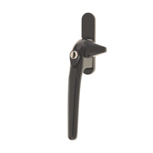 Best place to buy replacement left Black cockspur window Handle in black online the handle for aluminium windows, the handle with the nose or spur on the side, black thick handle with stick out piece at the side