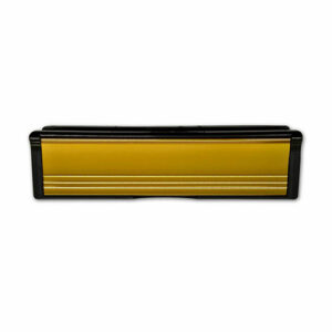 Gold A4 aperture to BS2911; To suit doors with 40mm – 80mm thickness; Nylon brush seal internally