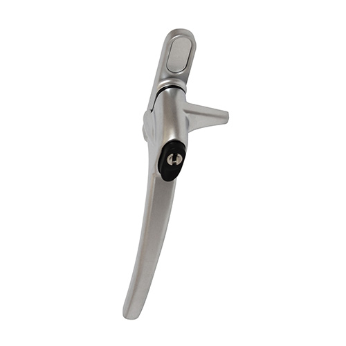 Mila Cockspur LH Window Handle Silver | Window Handles. Fits pvc windows, aluminium windows and wooden windows.These cockspur window handles are for older type uPVC windows and aluminium windows, some wooden windows use them too, but not as a rule.
