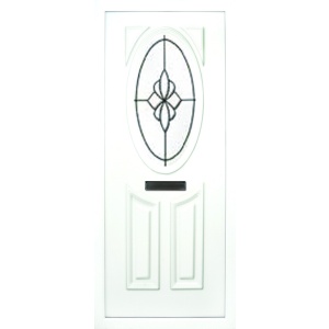 the Lee beveled 3 PVC door insert panel has 3 panels, 2 bottom panels within the inverted oval shape to the tops and the top panel is an oval, you have a choice of 6 door panel designs with the Lee and an array of colour choices