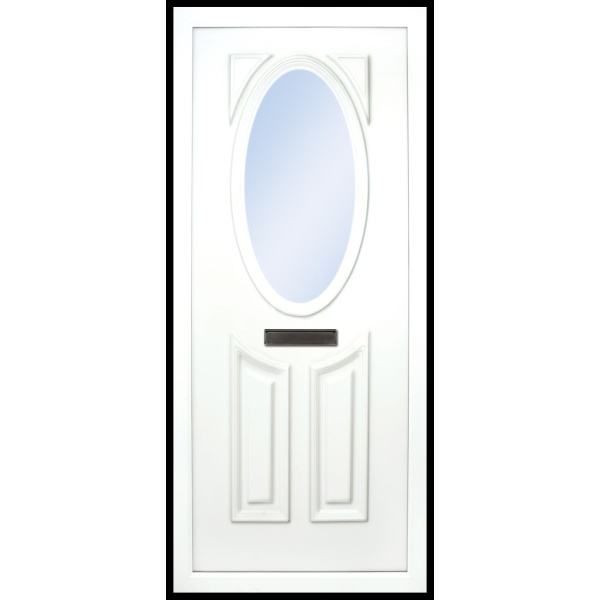 the Lee PVC door insert panel has 3 panels, 2 bottom panels with in inverted oval shape to the tops and the top panel is an oval, you have a choice of 6 door panel designs with the Lee and an array of colour choices