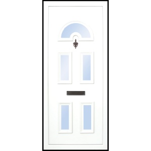 The Moyola 5 glazing panes have glass panels including the “sunbeam” panel to the top, the glass can be clear or obscure.