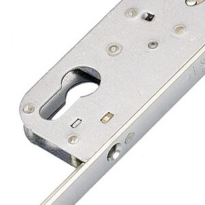 GU Gearbox Munster Joinery multipoint door locking mechanism.  This is suitable for any door that has a separate deadbolt, but it is mostly fitted in Munster Joinery doors where there is a latch, deadbolt, and 2 rollers. 