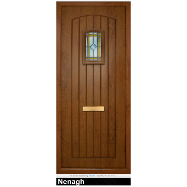 The Nenagh is a contemporary design with t&G design with a small slightly arched glass panel to the top. It comes in an array of colours and 4 glass design options.