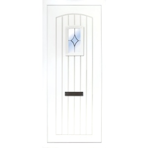 The Nenagh is a contemporary design with t&G design with a small slightly arched glass panel to the top. It comes in an array of colours and 4 glass design options.