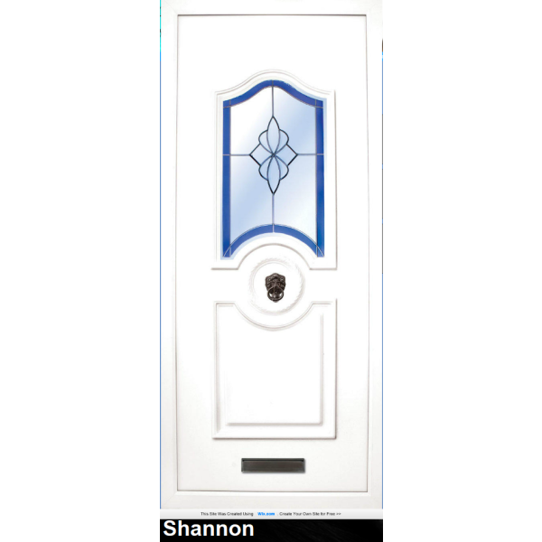 The Shannon PVC door insert panels is a sleek design with 2 panels. the bottom and top panels are convex arches and around panels in the center for your doorknob, it is an elegant choice for the more sleek home. There is a choice of colors and 4 glass designs