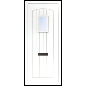The Nenagh is a contemporary design with t&G design with a small slightly arched glass panel to the top. It comes in an array of colours and 4 glass design options.