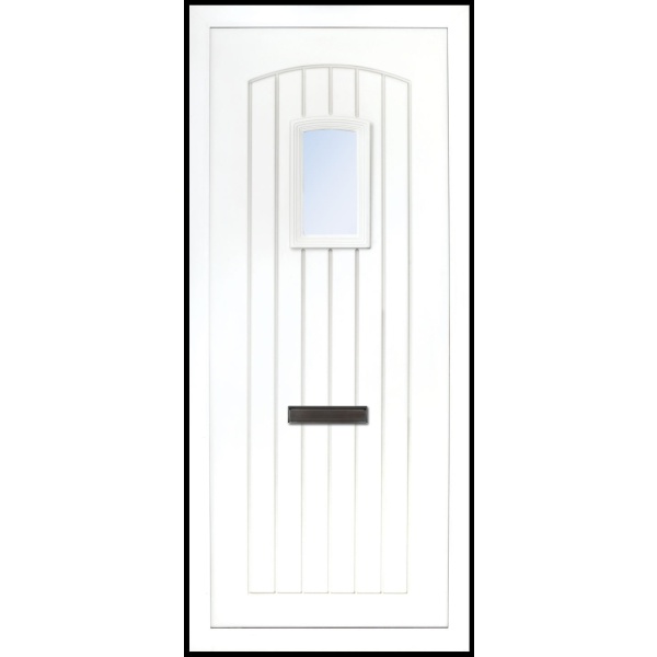 The Nenagh is a contemporary design with t&G design with a small slightly arched glass panel to the top. It comes in an array of colours and 4 glass design options.