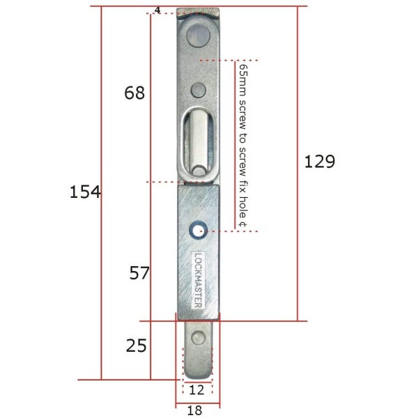 technical specifications dimensions buy Lockmaster Finger Opated Shoot Bolt. Finger Operated Shoot Bolts. Size = 130mm x 18mm online double door shootbolt, security for french doors, safety on the home, home maintenance, home security