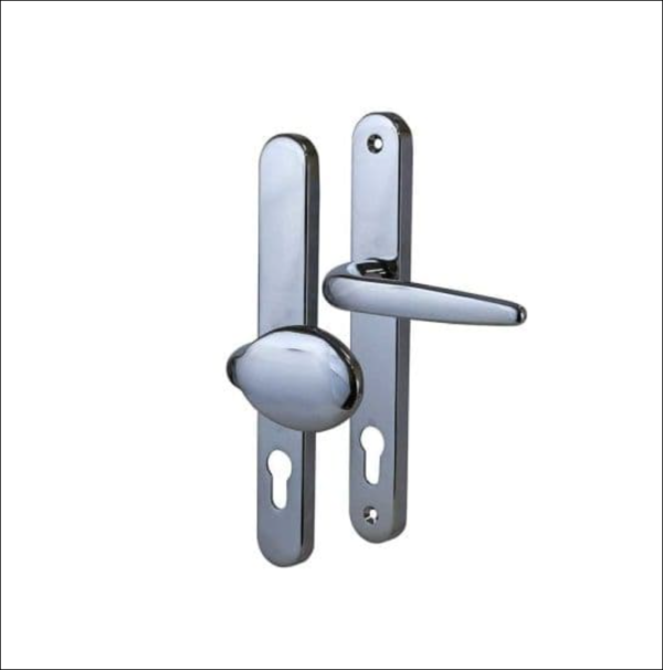 buy chrome sparta trojan offset lever pad handle in ireland online irish company, door parts door handles for sale buy door handles for upvc doors online