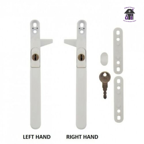 the window handles with the nose, or piece to the side Where can i get easyfit cockspur window handles with mutlisteps online in ireland in white