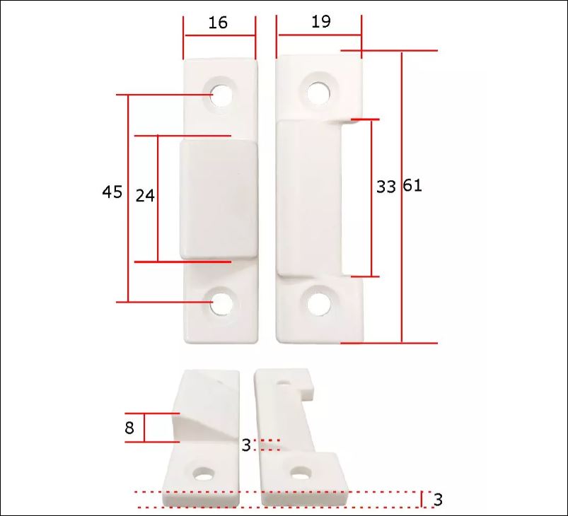 White UPVC Window Locking Wedges 5 Pairs Improves Security and Seal 